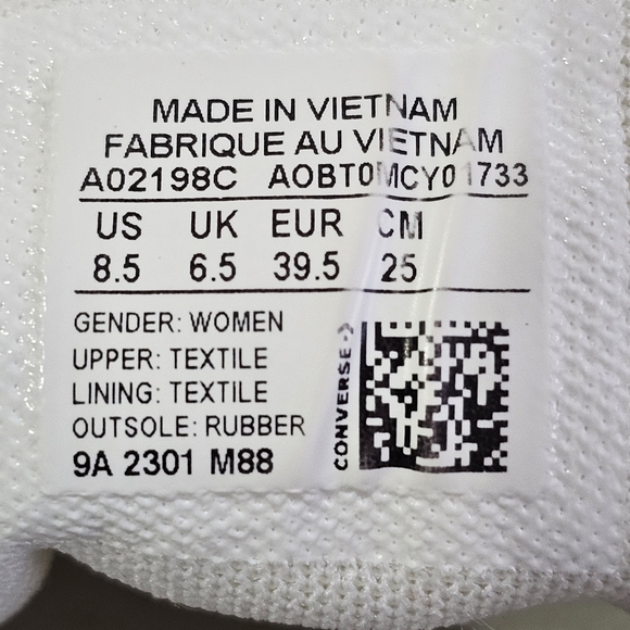 Converse Chuck Taylor All Star Lift Platform Floral Embroidery, Womens size 8.5 - Picture 13 of 14